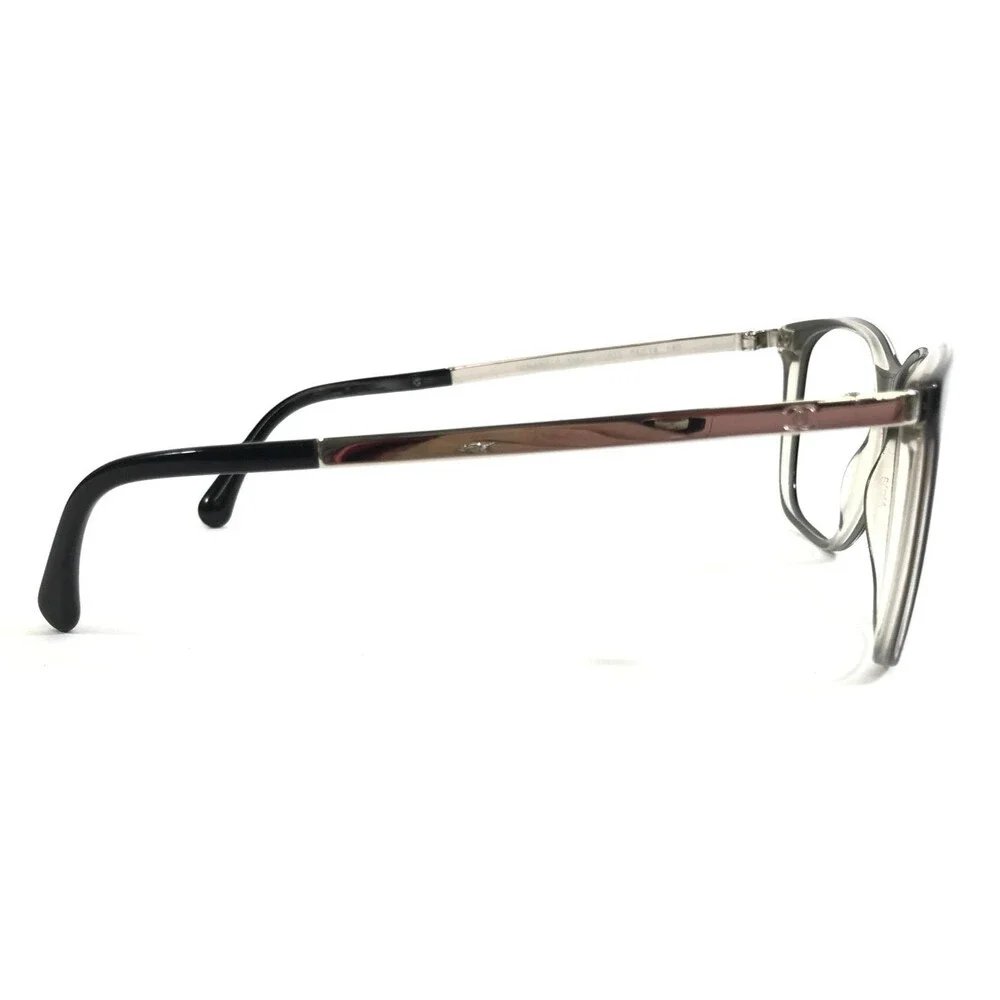 Chanel Eyeglasses Frames 3366 c.1607 Black Gray Silver Square Full Rim 54-14-140